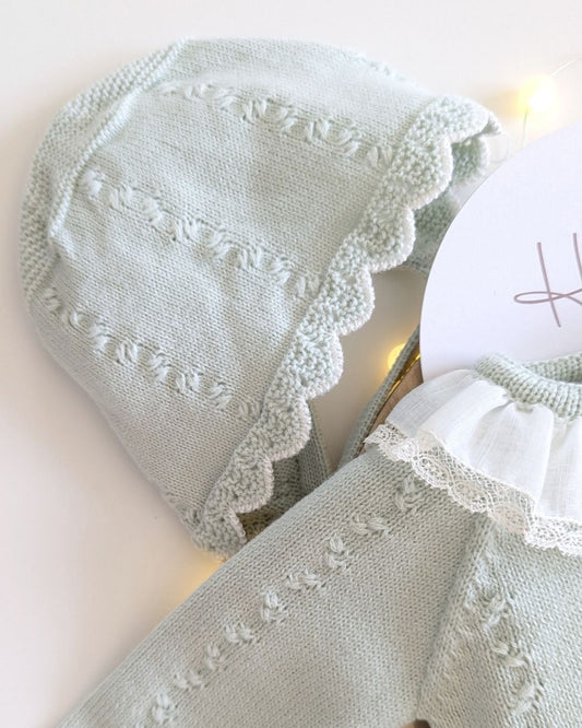 Conjunto Polaina Minino Verde Palo - Paz Rodriguez