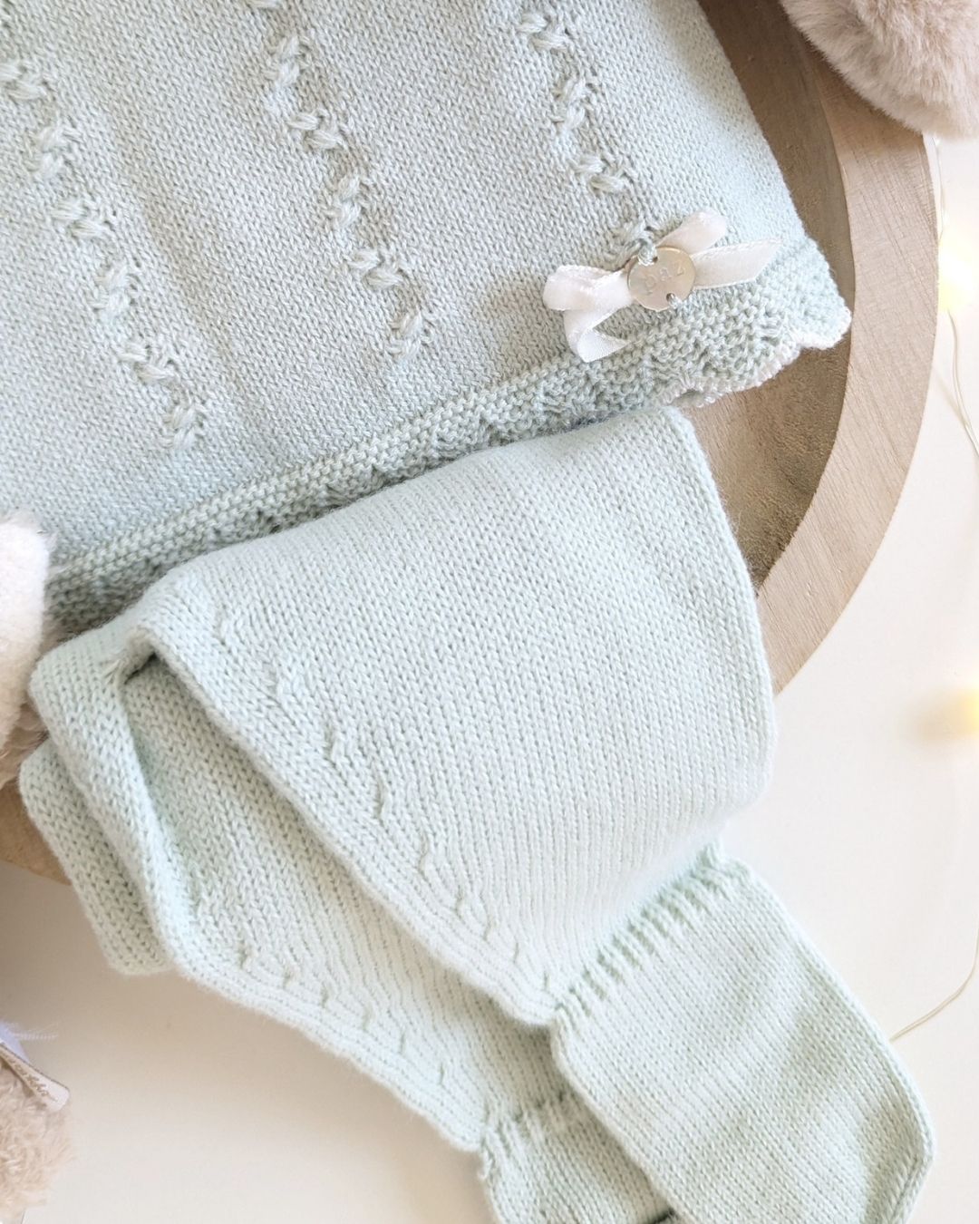 Conjunto Polaina Minino Verde Palo - Paz Rodriguez