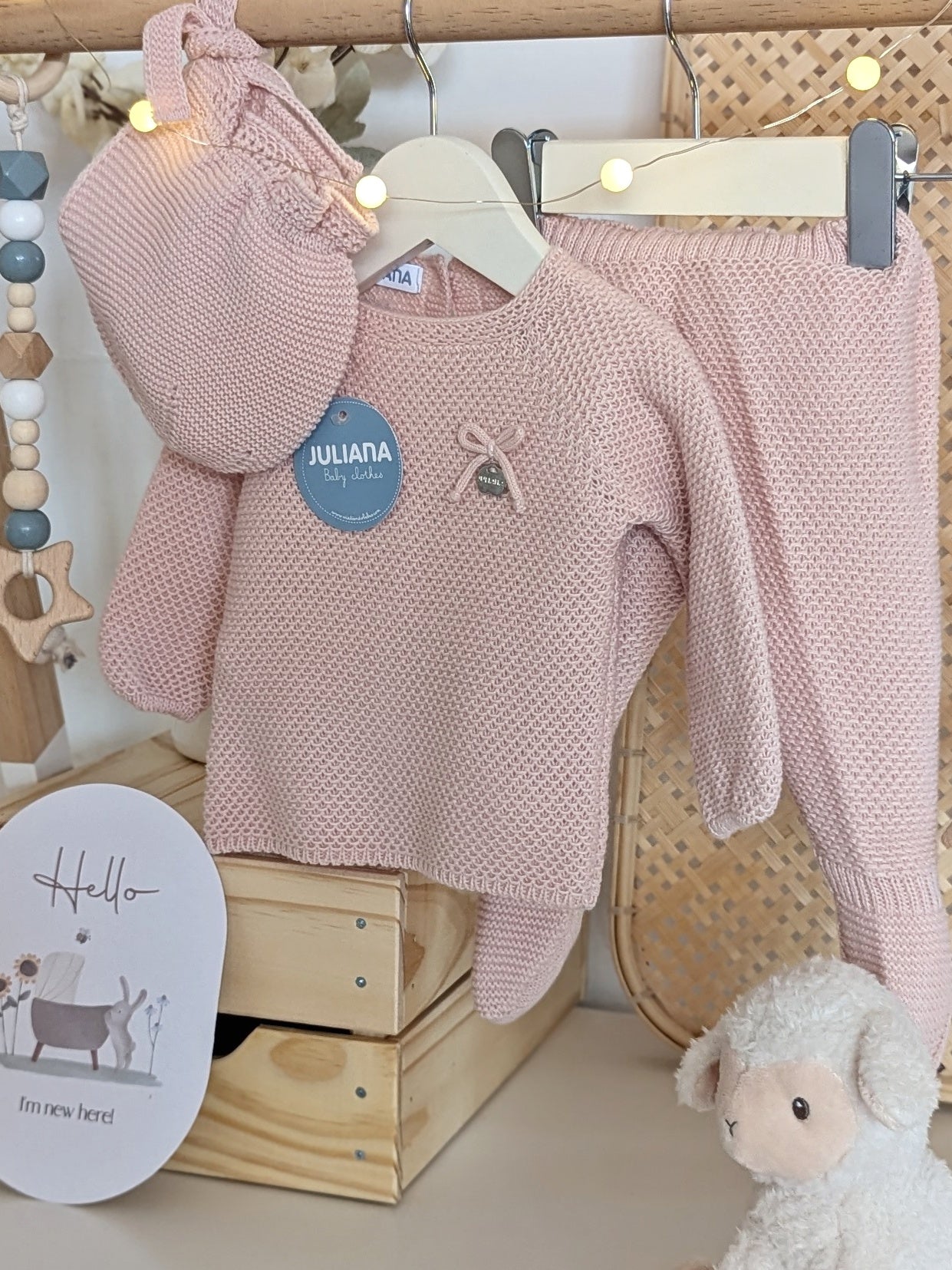 Conjunto Polaina Recogidas Rosa Palo - Colección Piano de Juliana