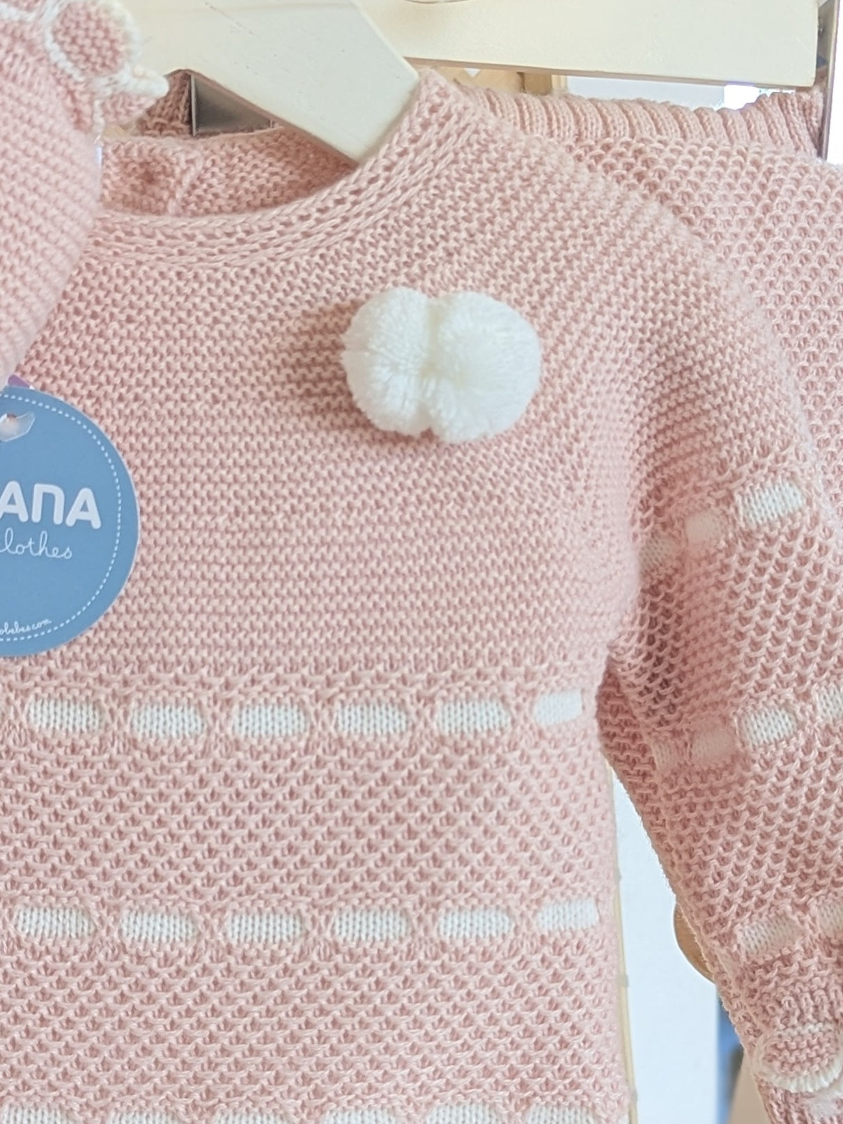 Conjunto Polaina Recogidas Rosa Palo y Crudo - Colección Piano de Juliana