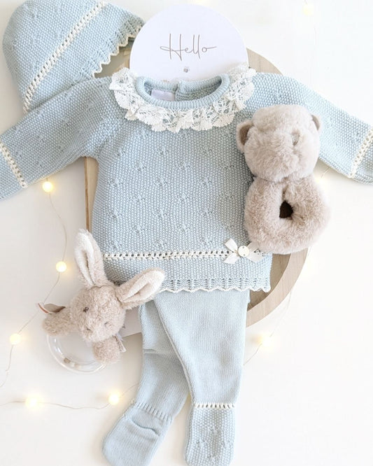 Conjunto Polaina Semilla Verde Tiza - Paz Rodriguez