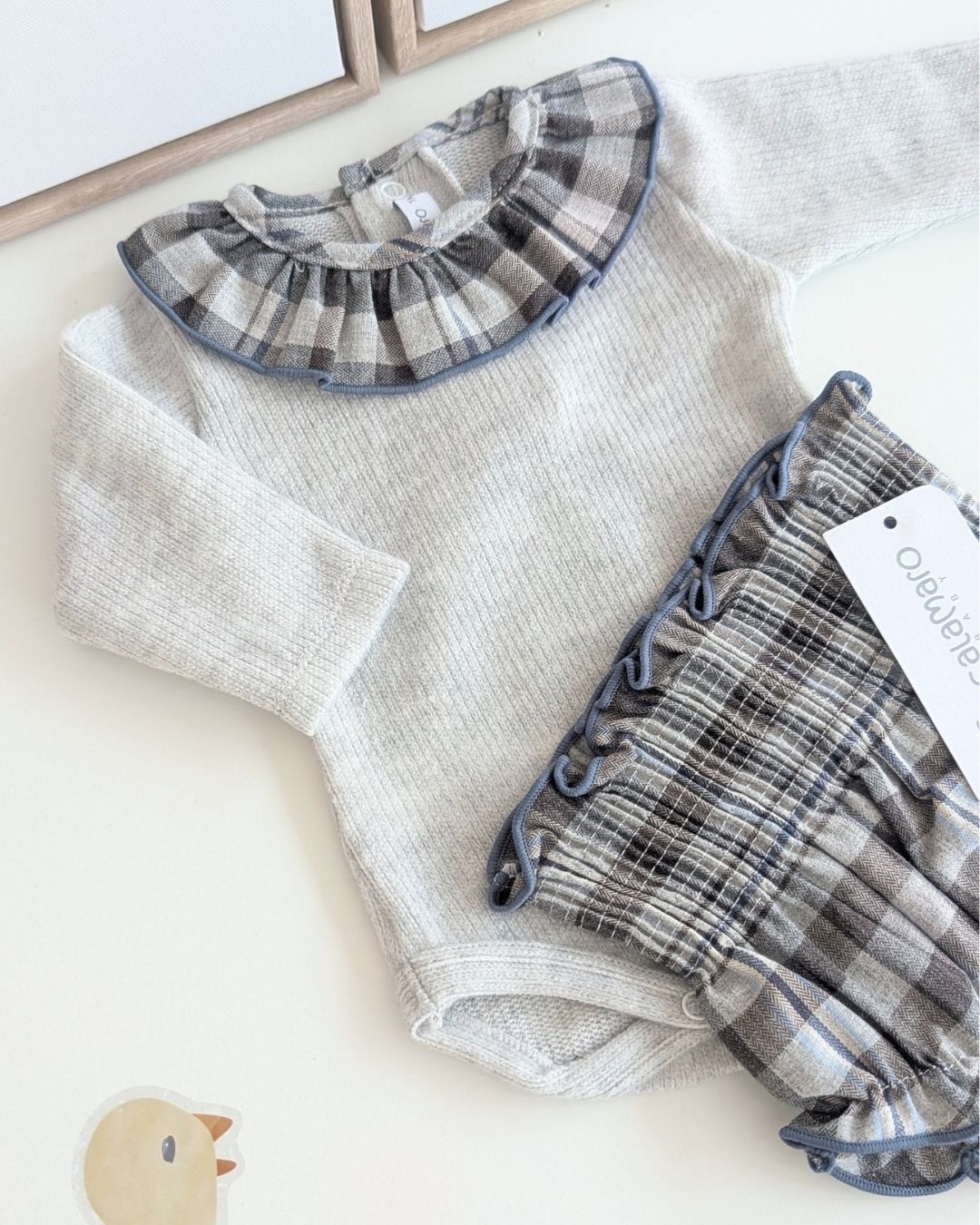 Conjunto Pololo y Body Malpica Gris - Calamaro