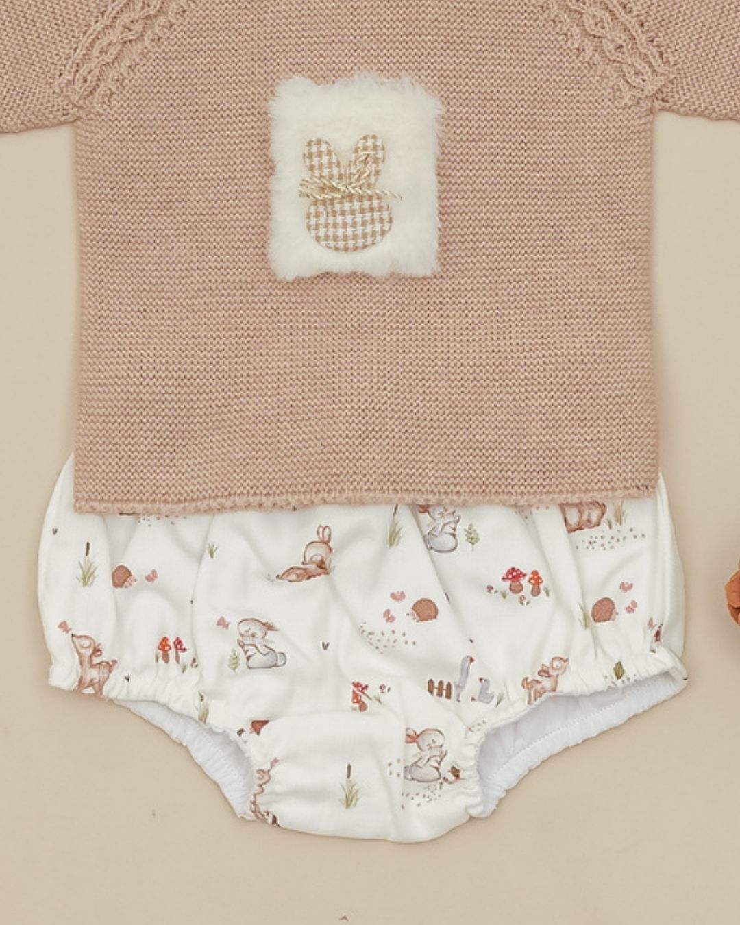 Conjunto Ranita Bambi & Conejo Arena 🦌 Petite Bambi - Pangasa Baby