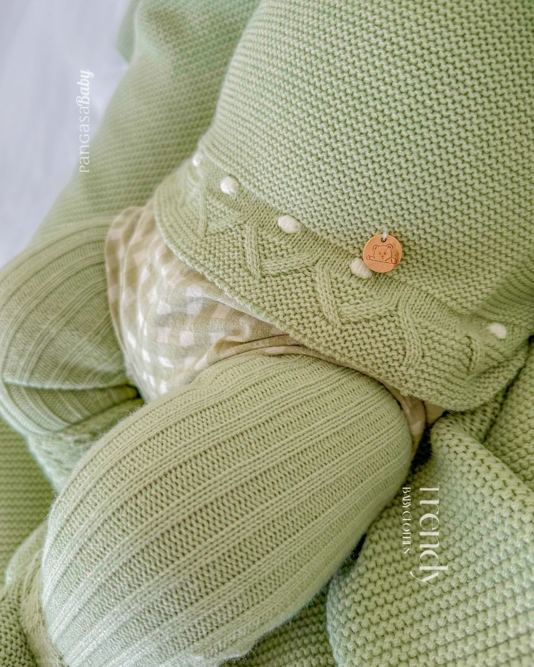 Conjunto Ranita Cuadros Verde Hoja 🍃 Baby Leaves - Pangasa Baby