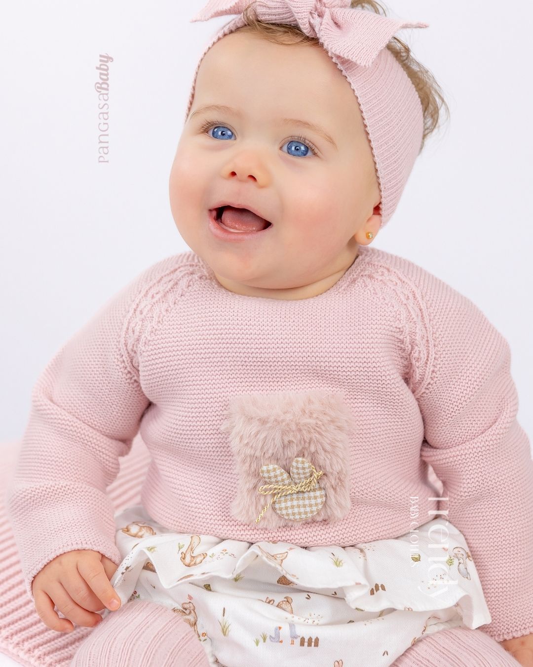 Conjunto bebe Braguita Bambi & Conejo Rosa Empolvado 🦌 Petite Bambi - Pangasa Baby