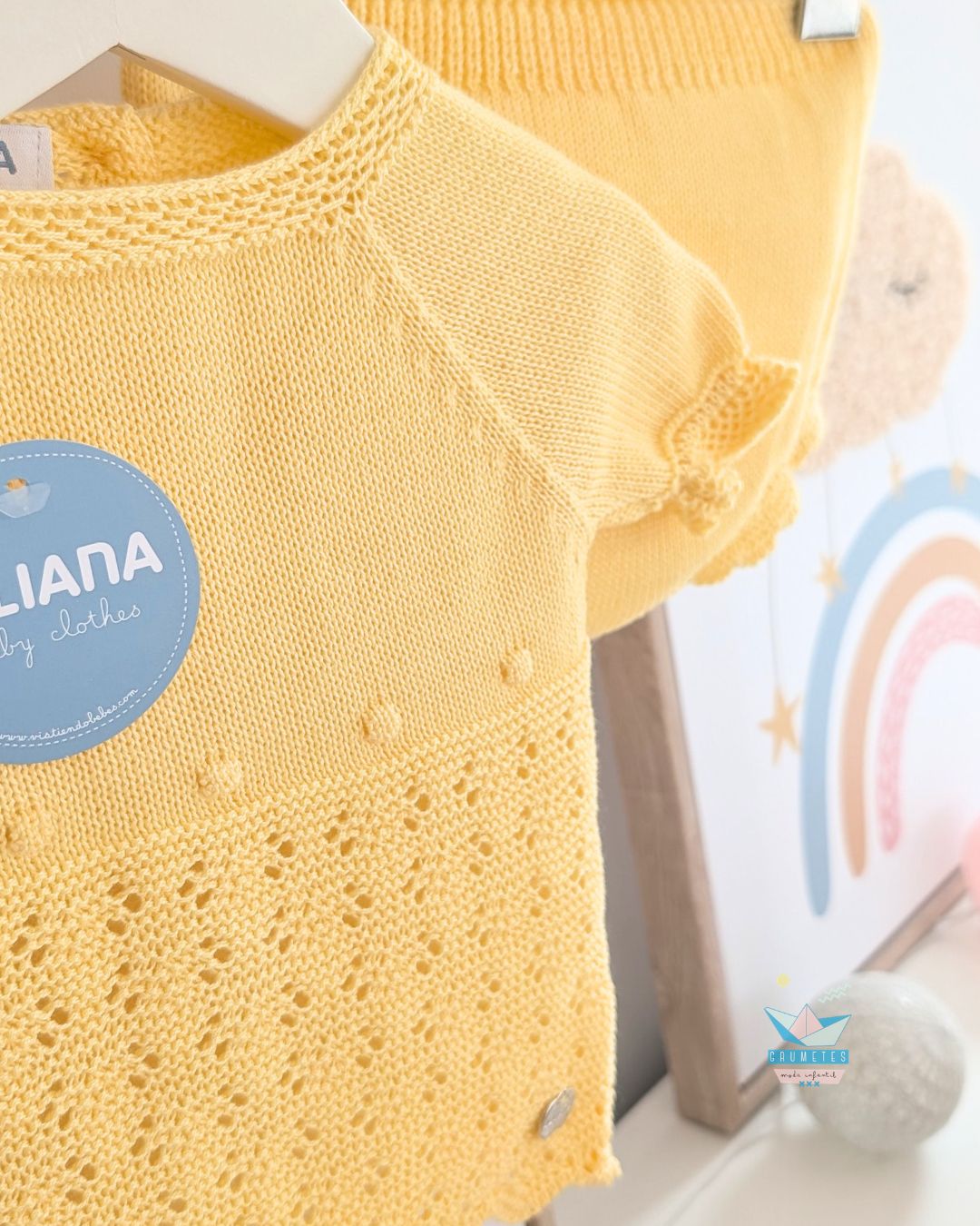 Conjunto bebé braga Amarillo 🍋 Colección Limón - Juliana