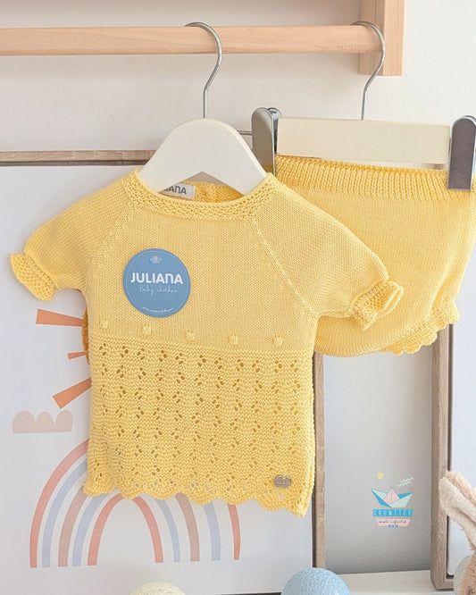 Conjunto bebé braga Amarillo 🍋 Colección Limón - Juliana