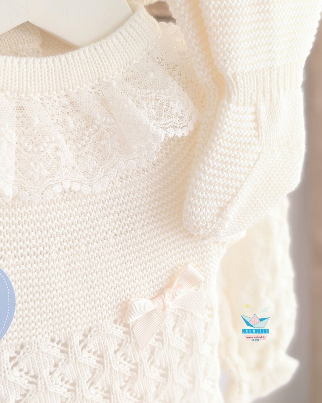 Conjunto bebé polaina Crudo 🤎 Colección Canela - Juliana