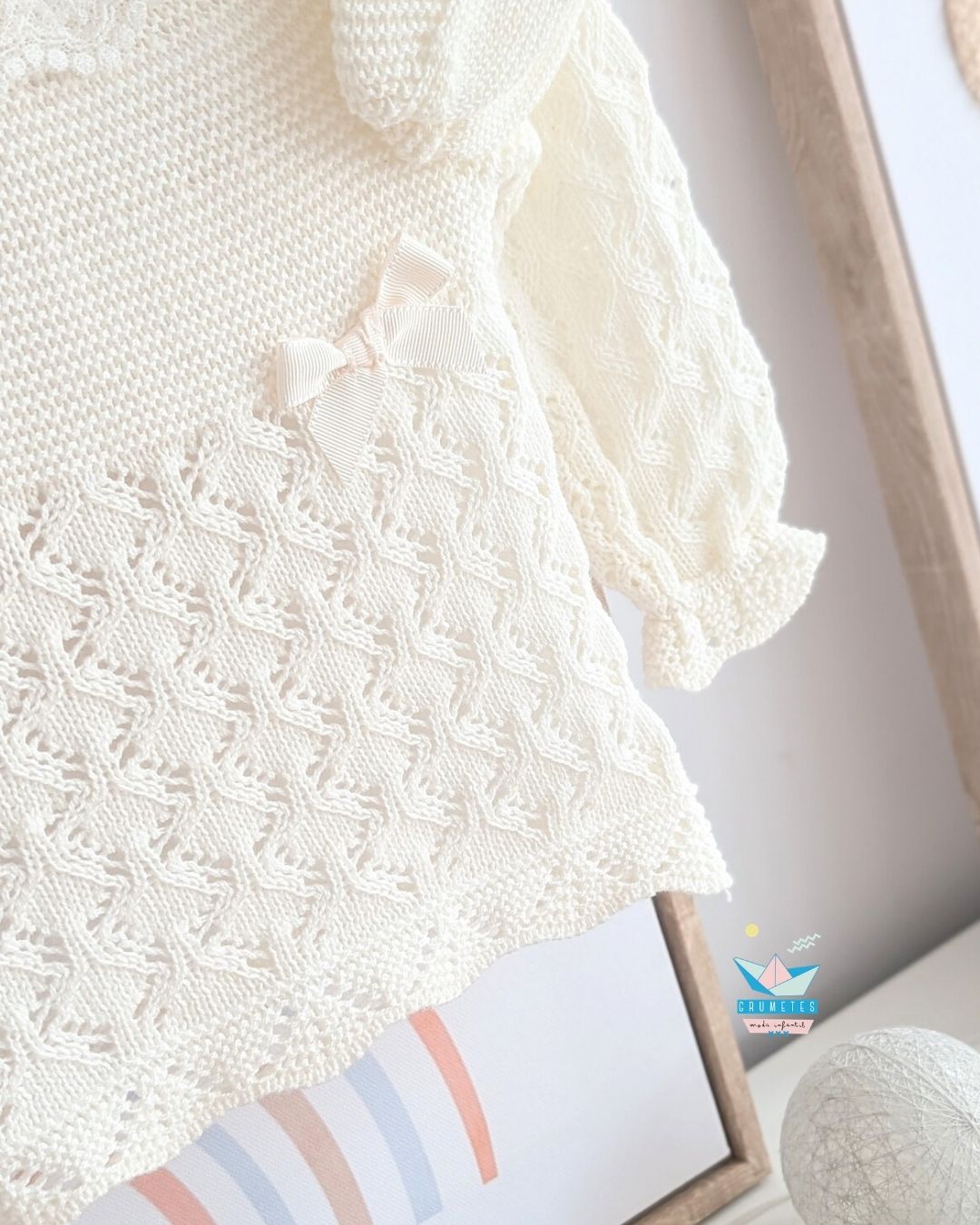 Conjunto bebé polaina Crudo 🤎 Colección Canela - Juliana
