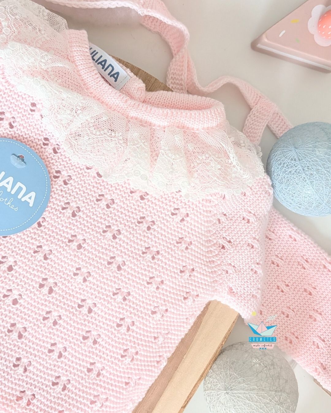 Conjunto bebé polaina Rosa Bebé 🍬 Colección Caramelo - Juliana