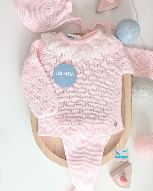 Conjunto bebé polaina Rosa Bebé 🍬 Colección Caramelo - Juliana