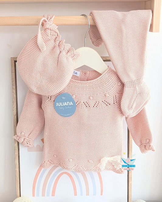 Conjunto bebé polaina Rosa Palo 🍂 Colección Avellana - Juliana