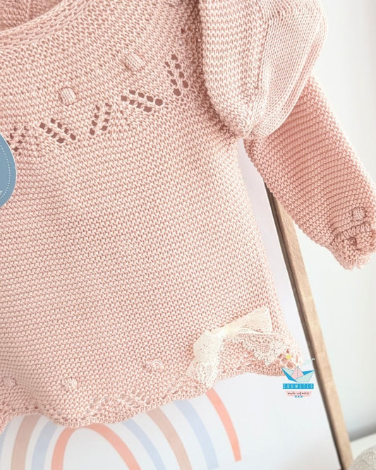 Conjunto bebé polaina Rosa Palo 🍂 Colección Avellana - Juliana
