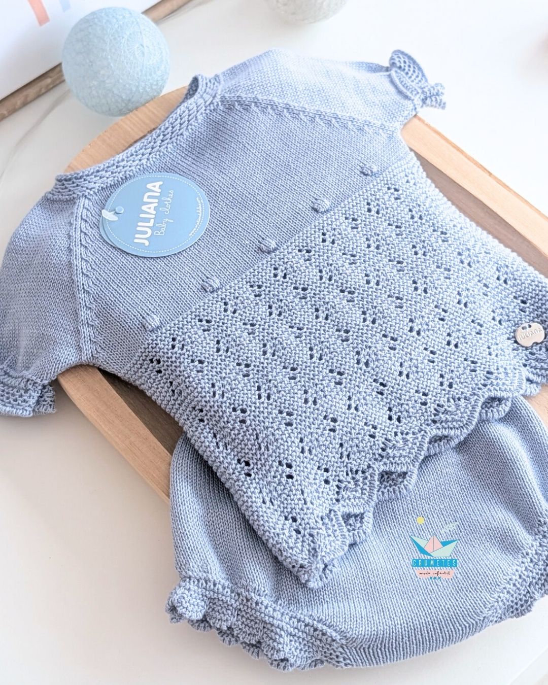 Conjunto bebé braga Azul Cielo🍋 Colección Limón - Juliana