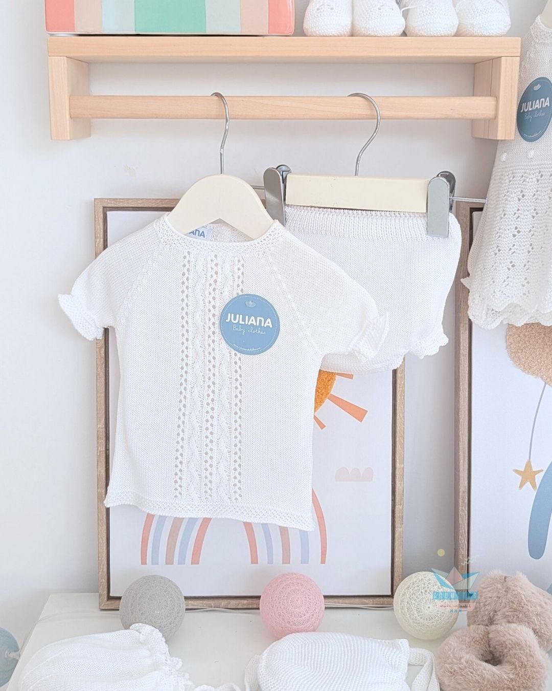 Conjunto bebé braga Blanco🥝 Colección Kiwi - Juliana