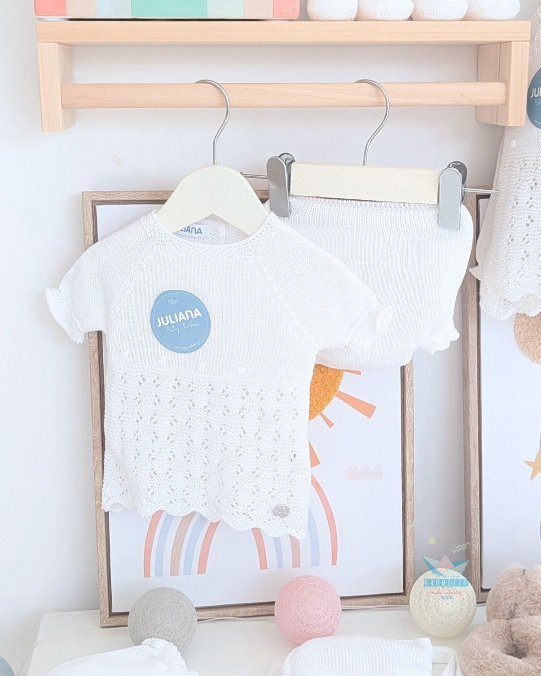 Conjunto bebé braga Blanco 🍋 Colección Limón - Juliana