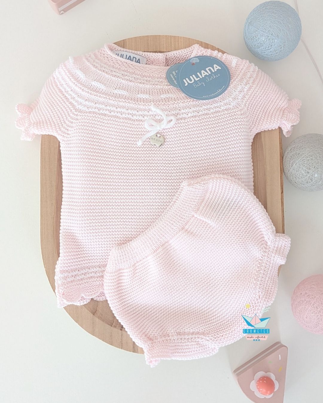 Conjunto bebé braga RosaBlanco 💜 Colección Arándano - Juliana