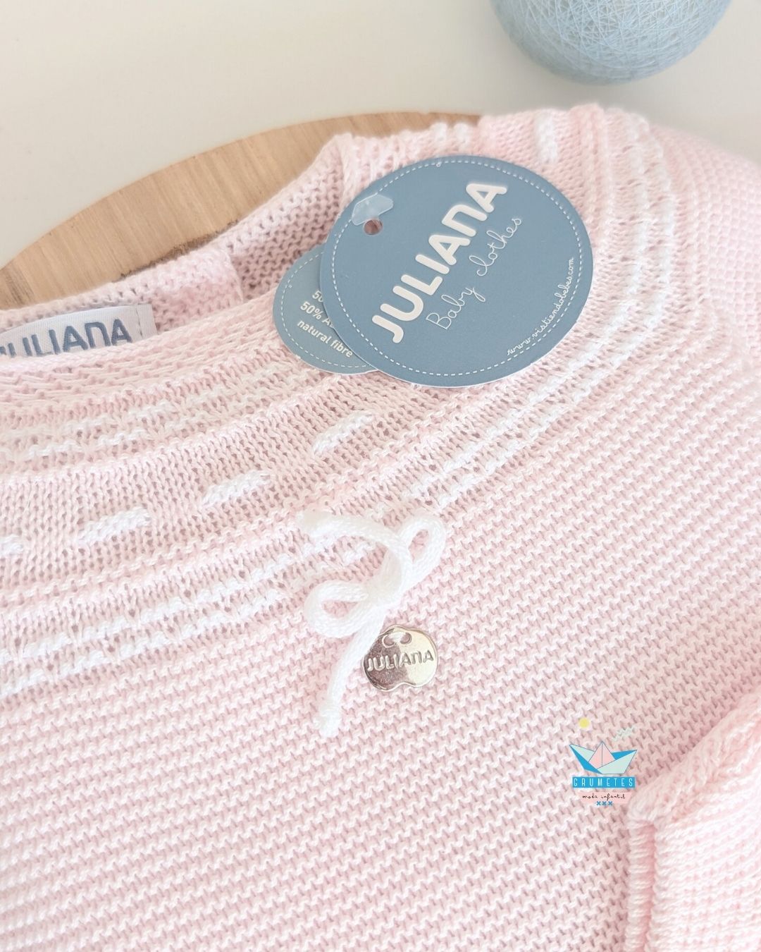 Conjunto bebé braga Rosa/Blanco 💜 Colección Arándano - Juliana