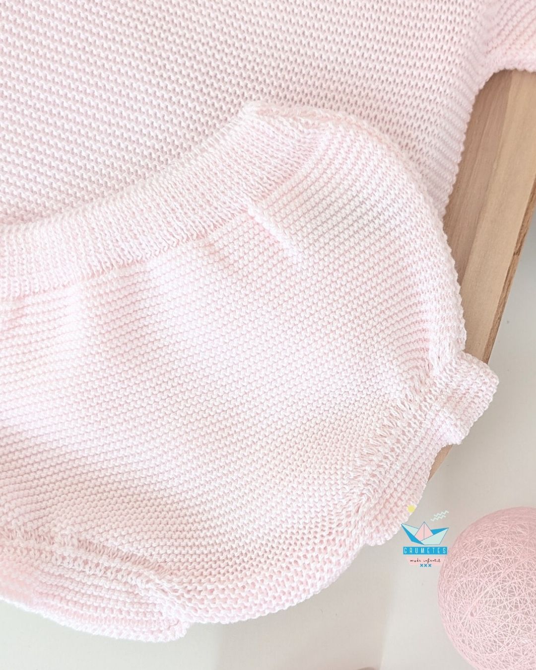 Conjunto bebé braga Rosa/Blanco 💜 Colección Arándano - Juliana