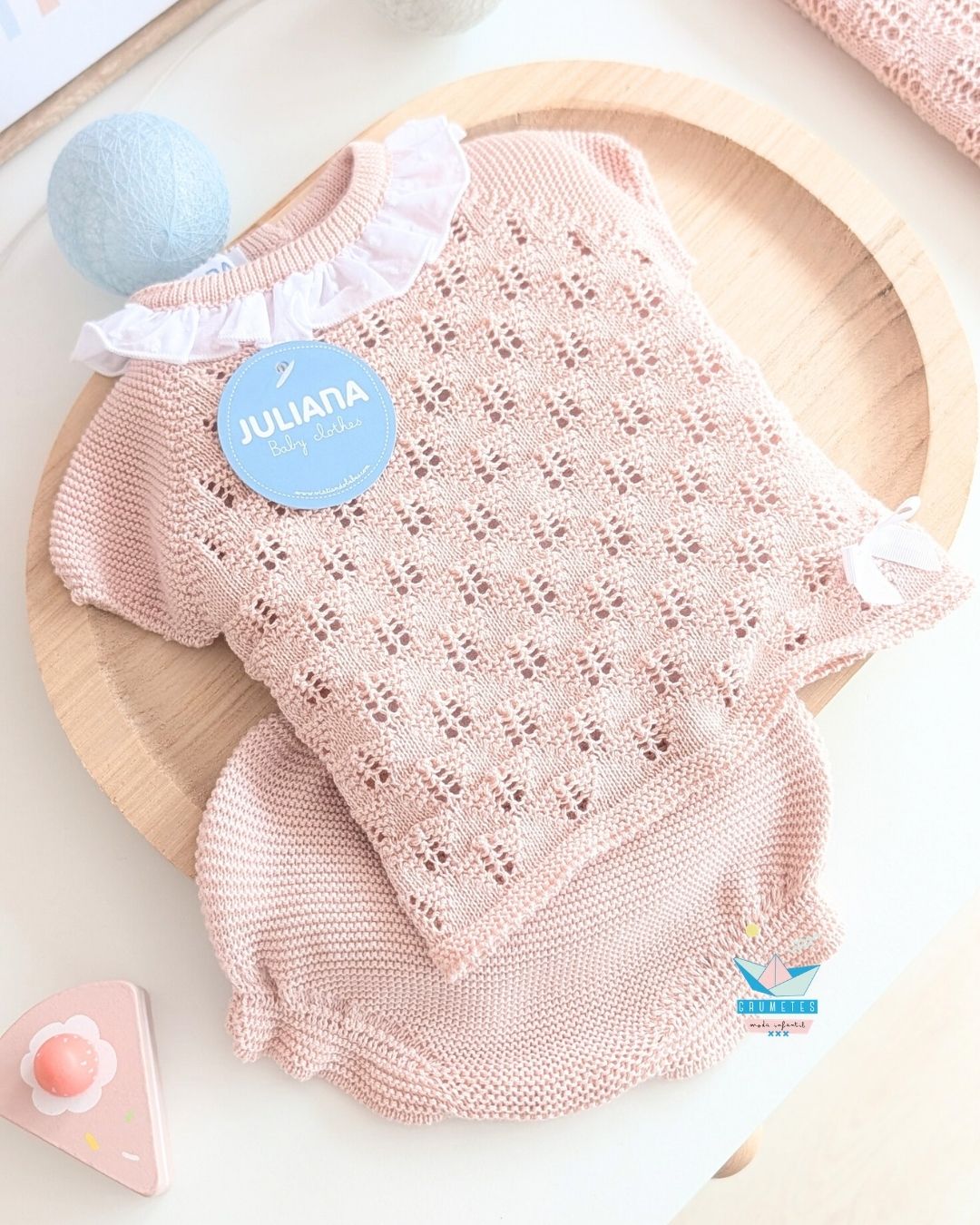 Conjunto bebé braga Rosa Palo 🟣 Colección Ciruela - Juliana
