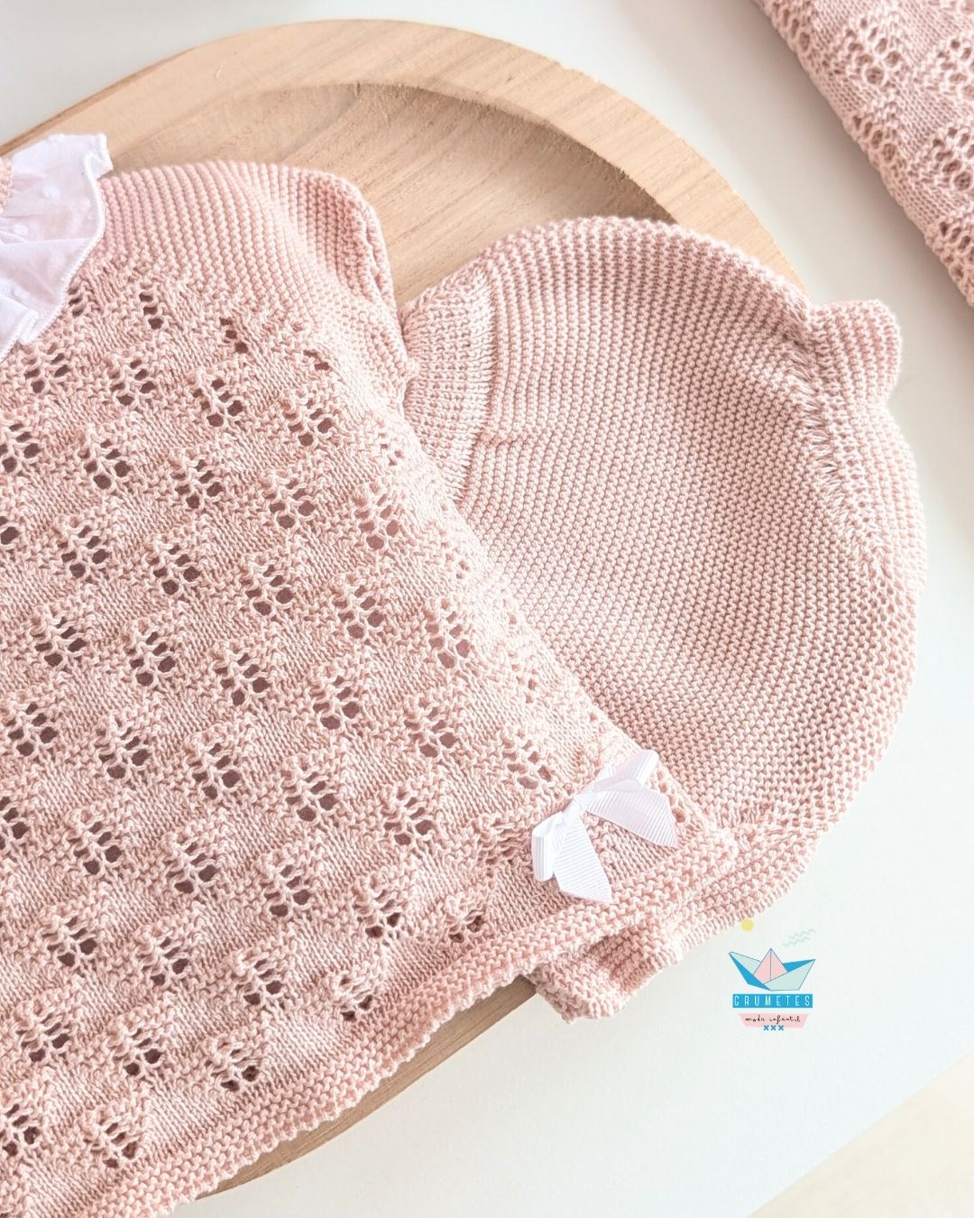 Conjunto bebé braga Rosa Palo 🟣 Colección Ciruela - Juliana