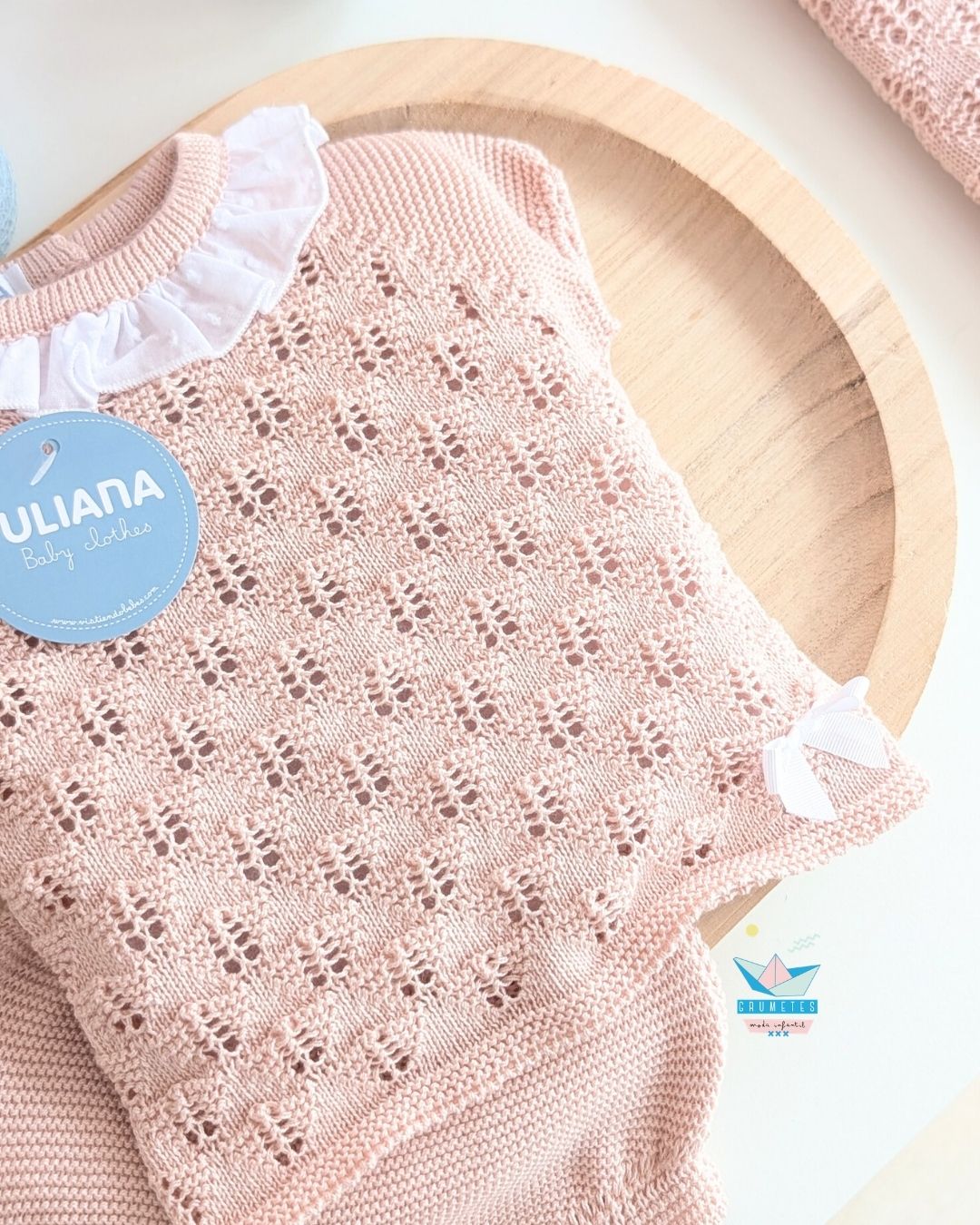 Conjunto bebé braga Rosa Palo 🟣 Colección Ciruela - Juliana