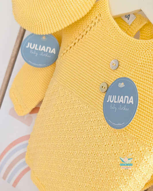 Conjunto bebé polaina Amarillo🍧Colección Helado - Juliana
