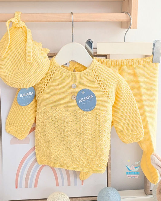 Conjunto bebé polaina Amarillo🍧Colección Helado - Juliana