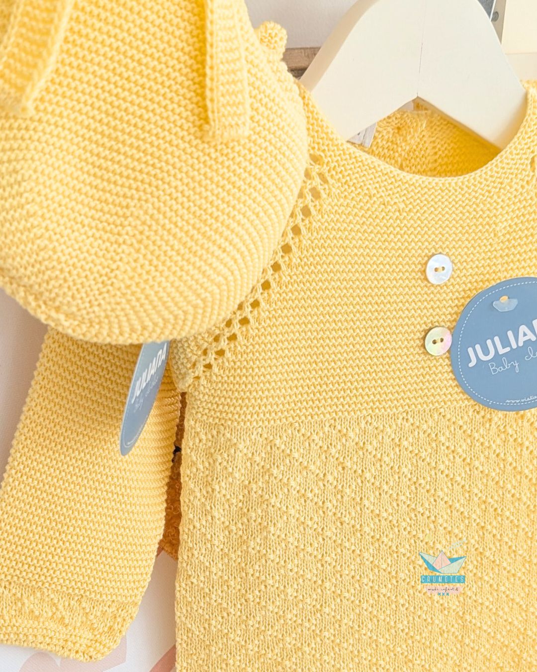 Conjunto bebé polaina Amarillo🍧Colección Helado - Juliana