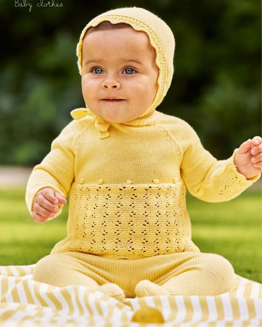 Conjunto bebé polaina Amarillo🍋 Colección Limón - Juliana