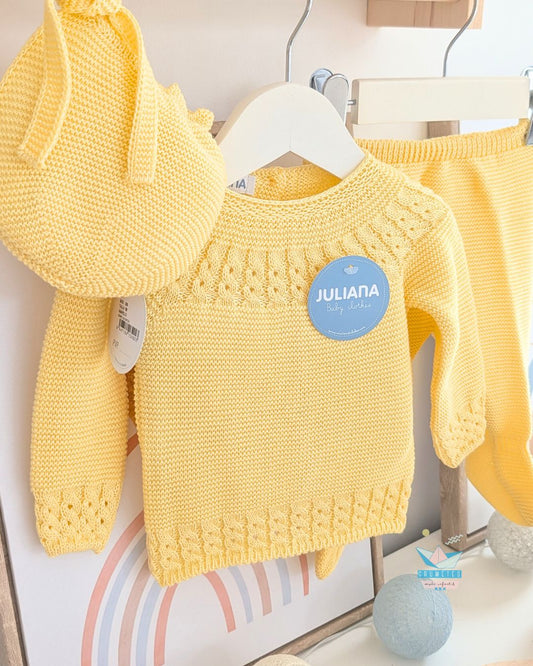 Conjunto bebé polaina Amarillo🌷 Colección Tulipán - Juliana