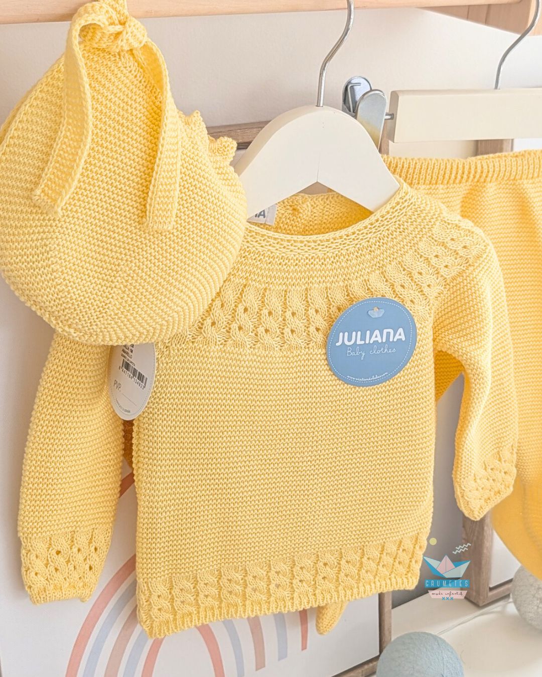 Conjunto bebé polaina Amarillo🌷 Colección Tulipán - Juliana
