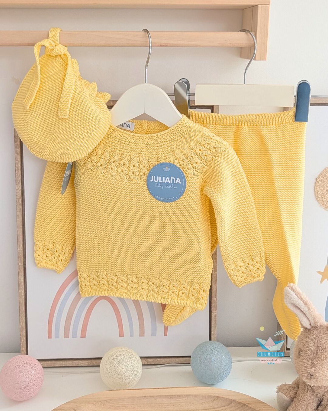 Conjunto bebé polaina Amarillo🌷 Colección Tulipán - Juliana