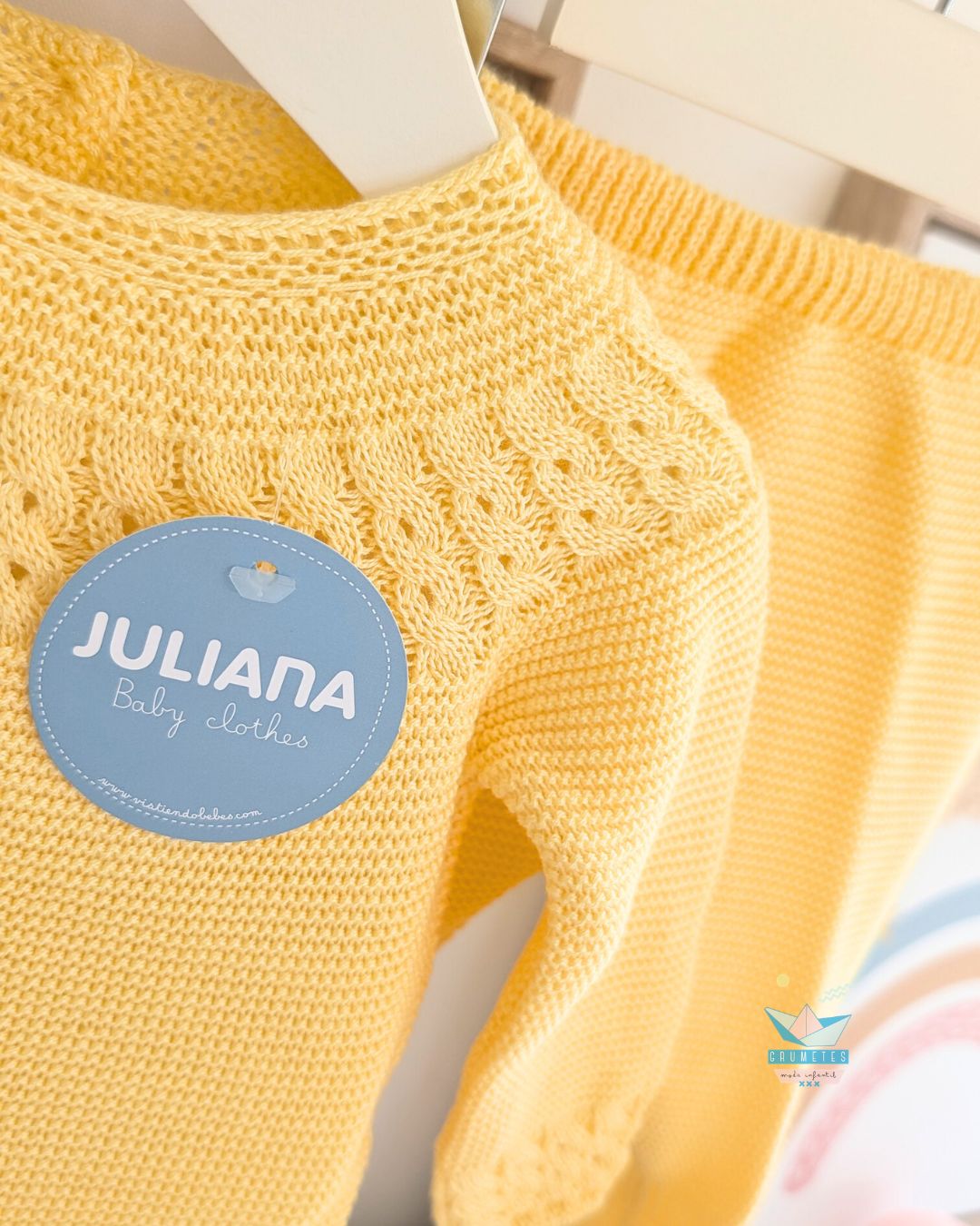 Conjunto bebé polaina Amarillo🌷 Colección Tulipán - Juliana