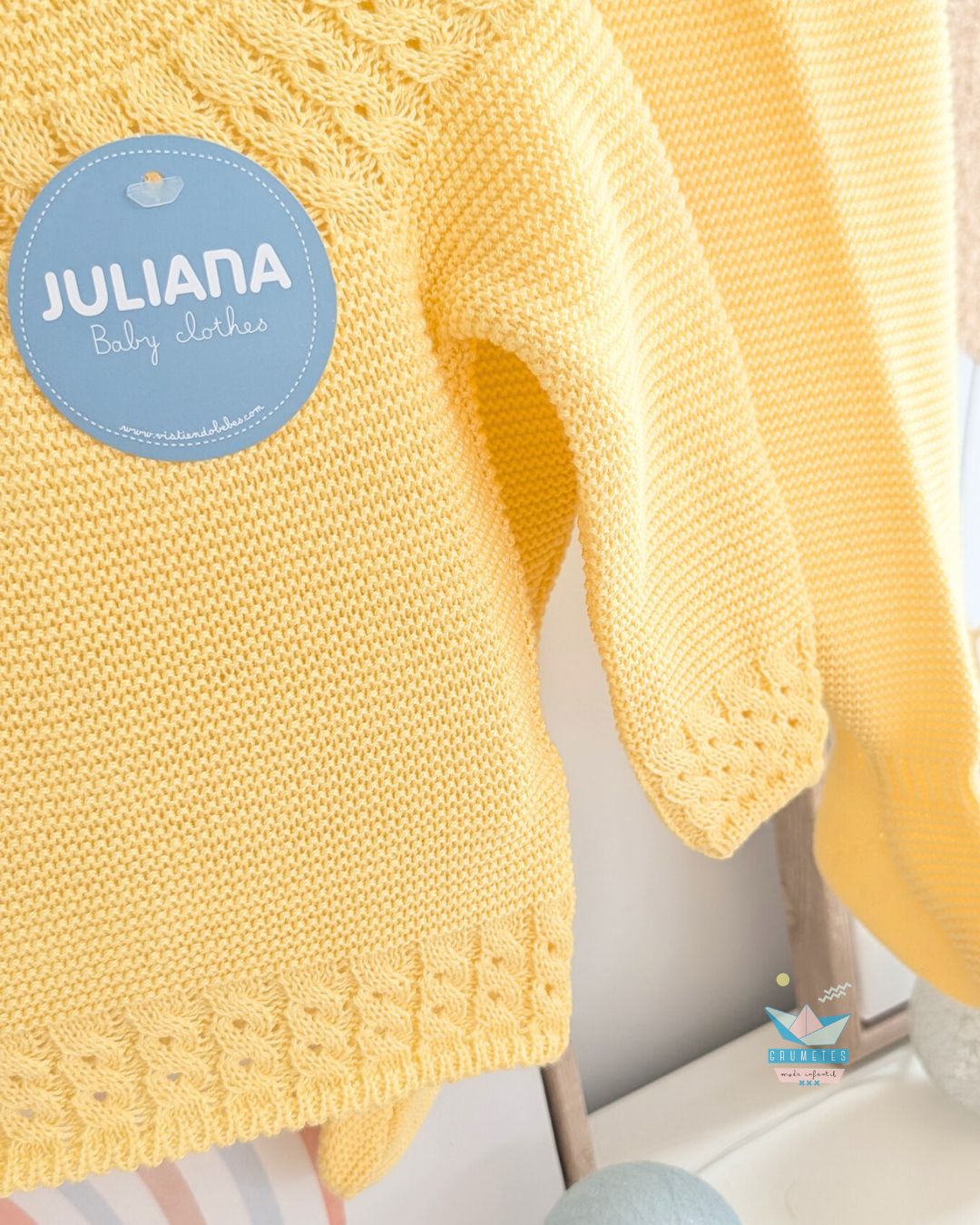 Conjunto bebé polaina Amarillo🌷 Colección Tulipán - Juliana