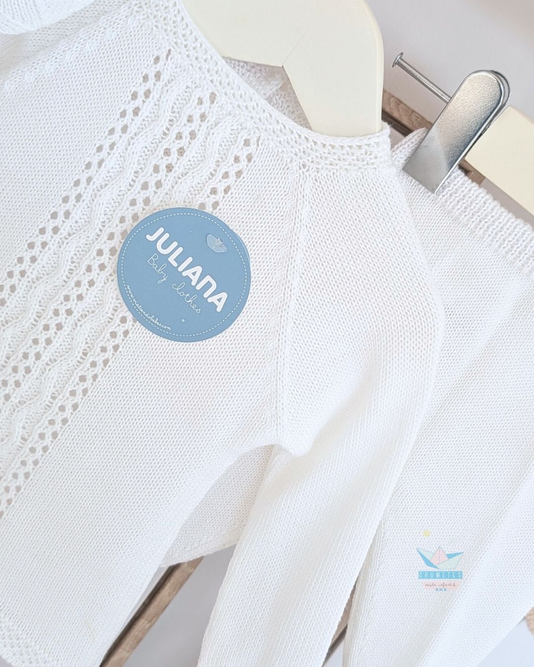 Conjunto bebé polaina Blanco 🥝 Colección Kiwi  - Juliana