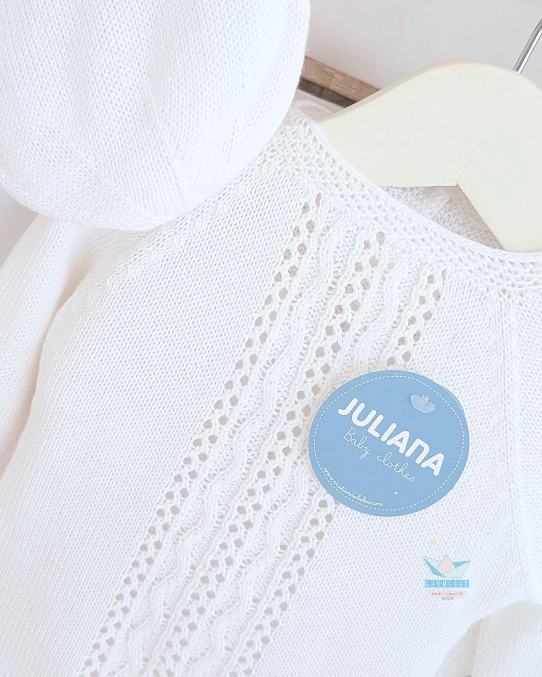 Conjunto bebé polaina Blanco 🥝 Colección Kiwi  - Juliana