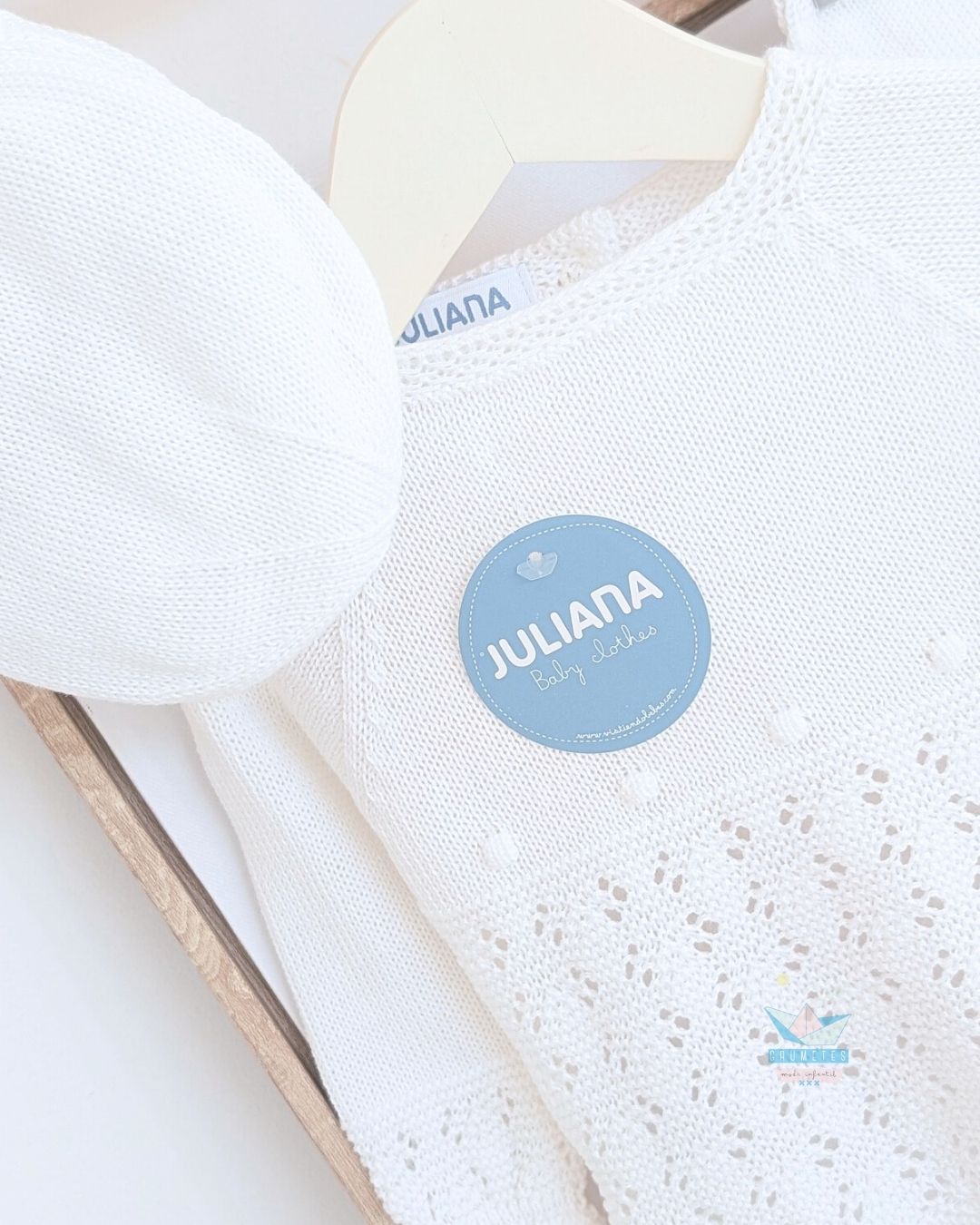 Conjunto bebé polaina Blanco 🍋 Colección Limón - Juliana