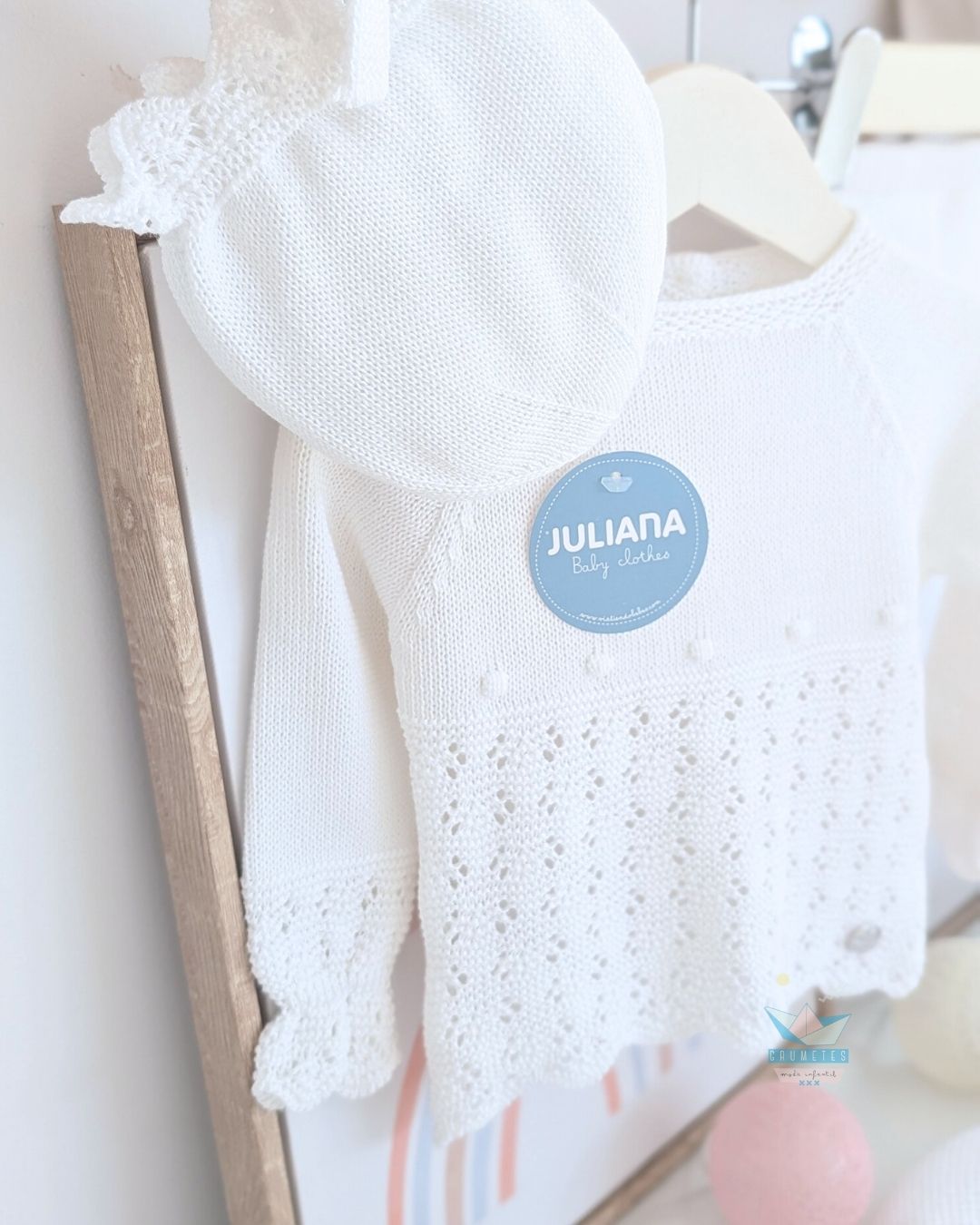 Conjunto bebé polaina Blanco 🍋 Colección Limón - Juliana