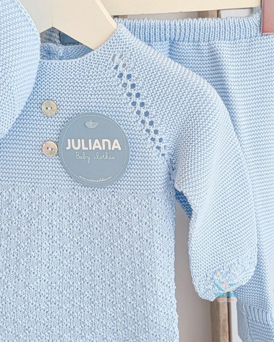 Conjunto bebé polaina Celeste  🍧Colección Helado - Juliana