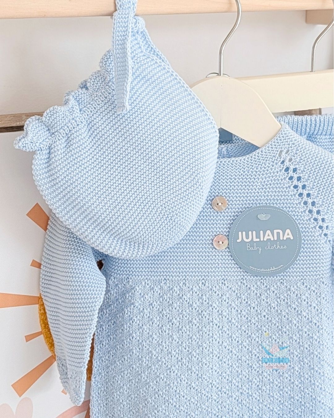 Conjunto bebé polaina Celeste  🍧Colección Helado - Juliana