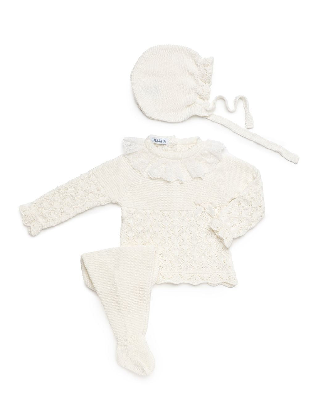 Conjunto bebé polaina Crudo 🤎 Colección Canela - Juliana