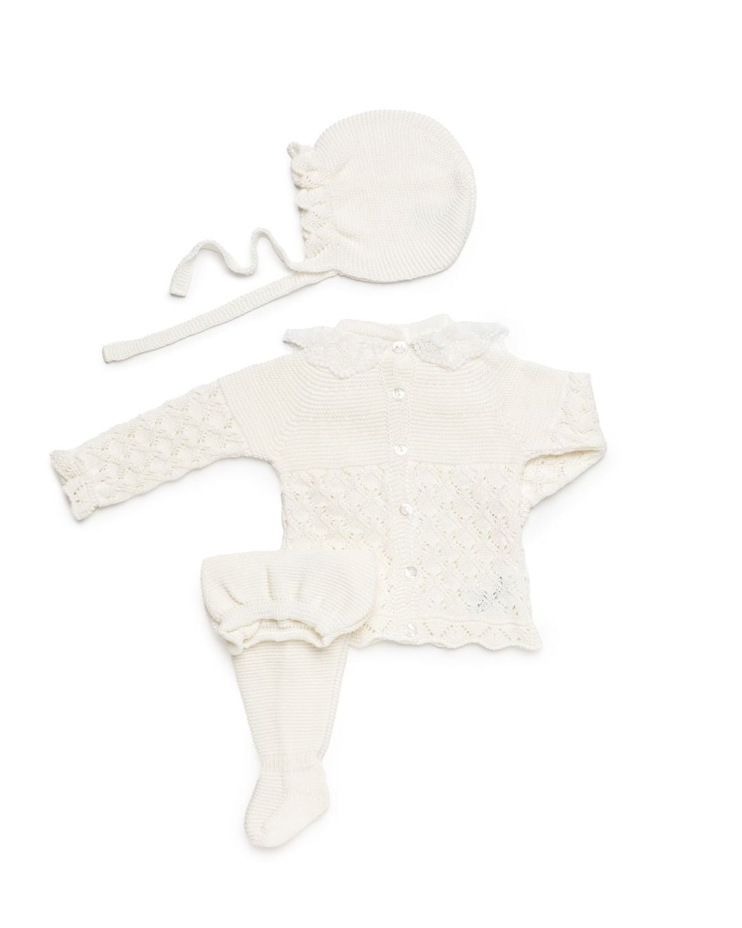 Conjunto bebé polaina Crudo 🤎 Colección Canela - Juliana