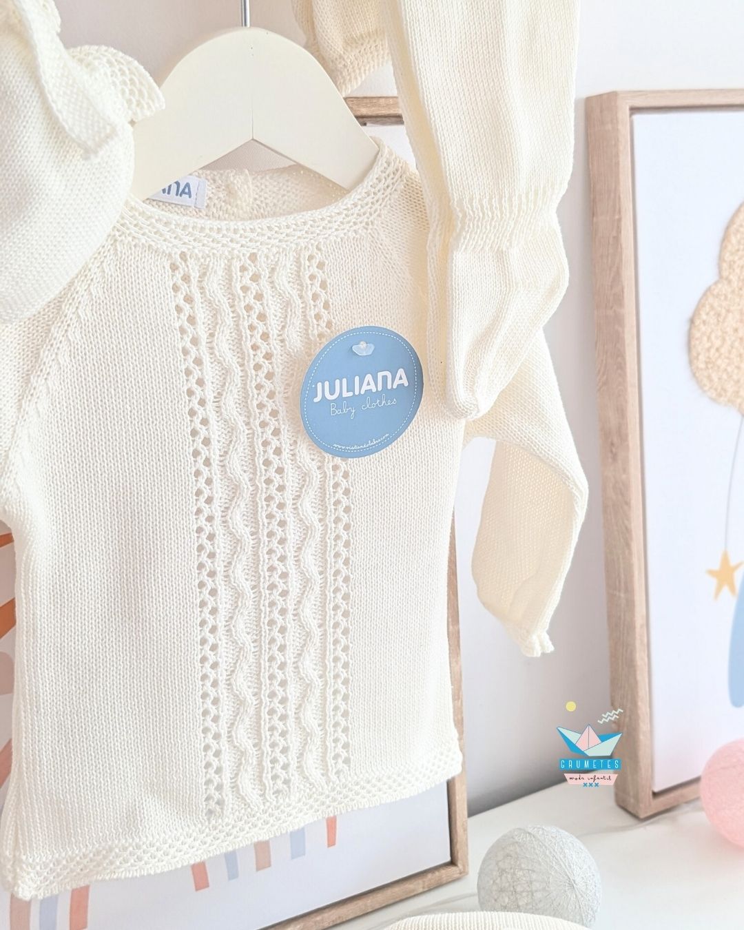 Conjunto bebé polaina Crudo 🥝 Colección Kiwi - Juliana