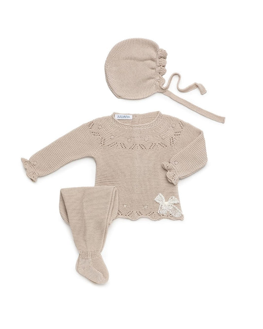 Conjunto bebé polaina Rosa Palo 🍂 Colección Avellana - Juliana