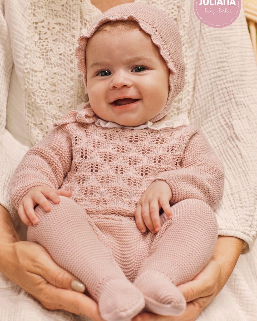 Conjunto bebé polaina Rosa Palo 🟣 Colección Ciruela - Juliana