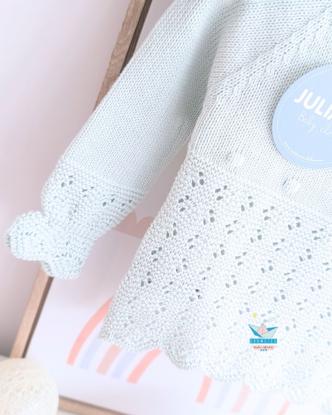 Conjunto bebé polaina Verde Mar🍋 Colección Limón - Juliana