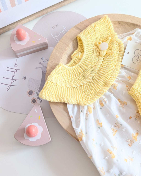 Conjunto braga y blusa Conejitos Amarilllo - Primbaby