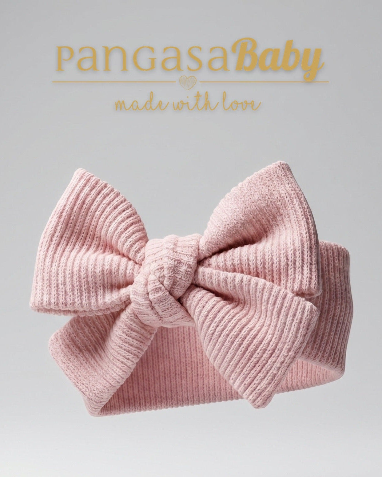 Diadema Lana Rosa Empolvado - Pangasa Baby