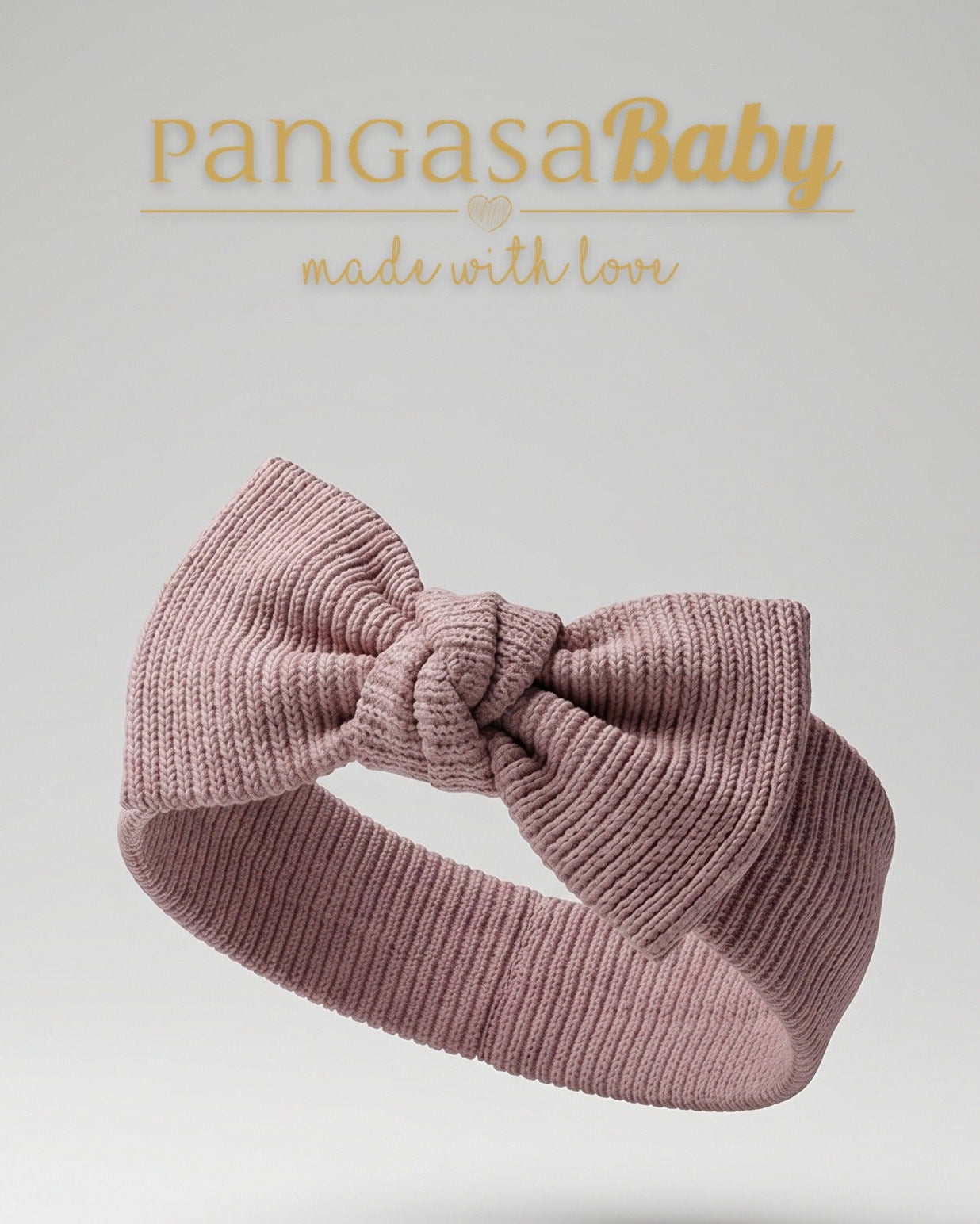 Diadema Lana Rosa Vintage - Pangasa Baby